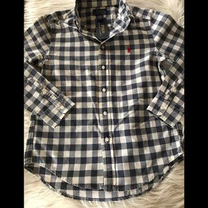 NWT blue button down shirt for boys